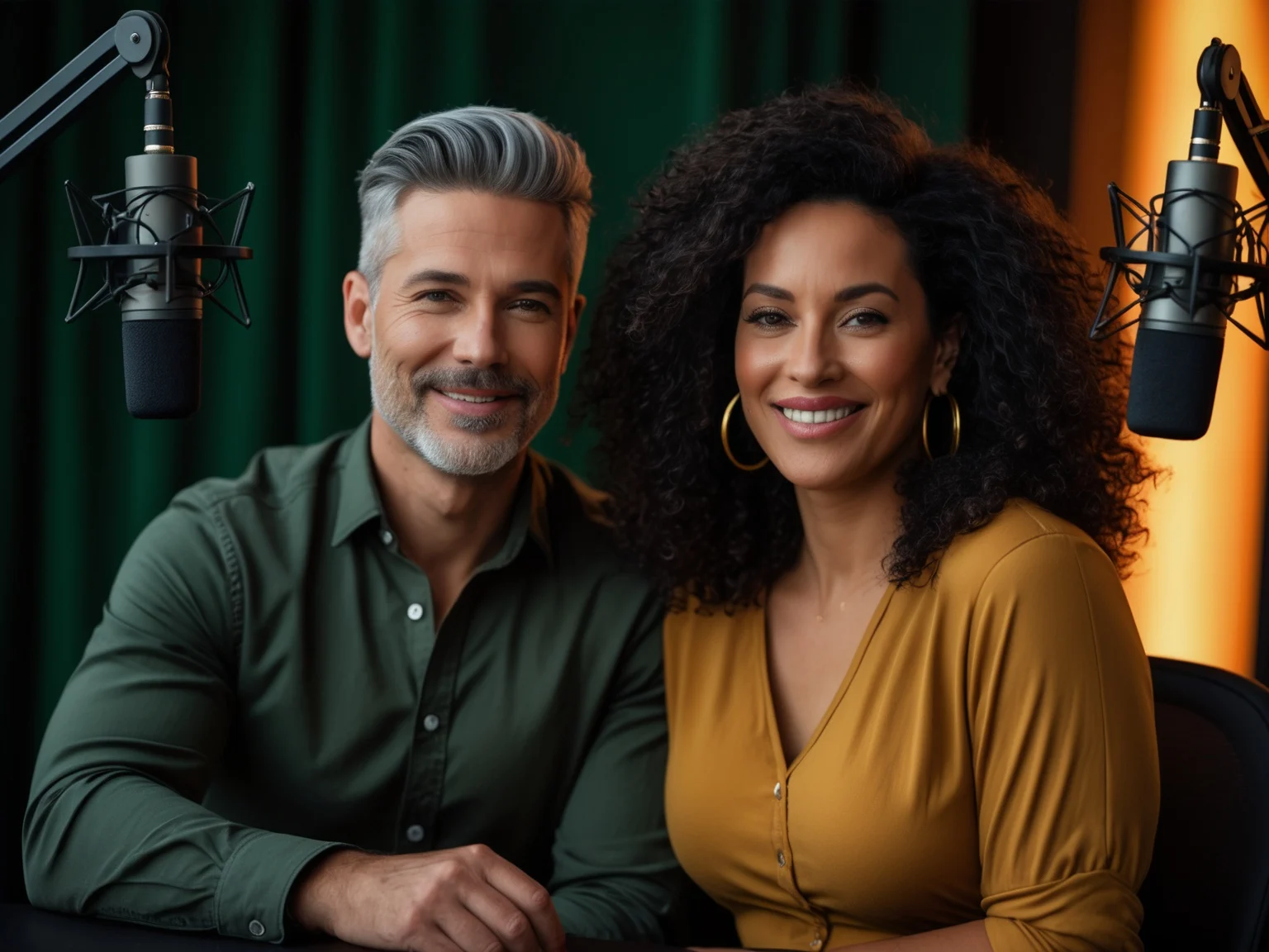 Ray and Tasha, the hosts of Cut Through, in the studio